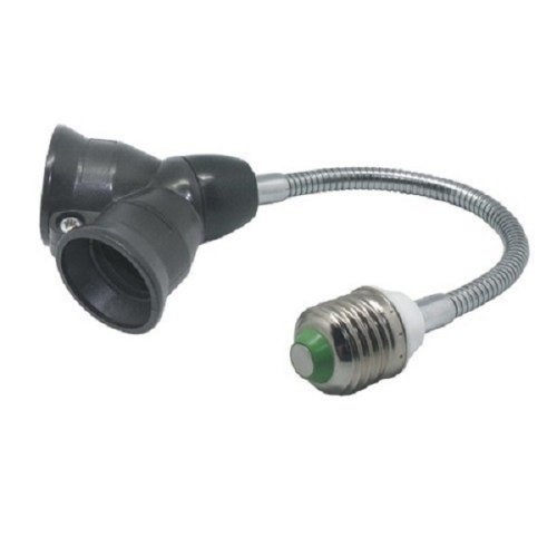 Патрон-переходник гибкий Ecola Base Е27/2хЕ27 150мм Черный фото Патрон-переходник гибкий Ecola Base Е27/2хЕ27 150мм Черный картинка